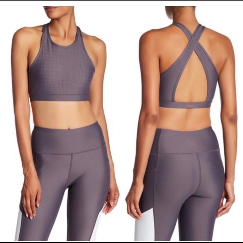 C&C California X back Sport Bra stone gray